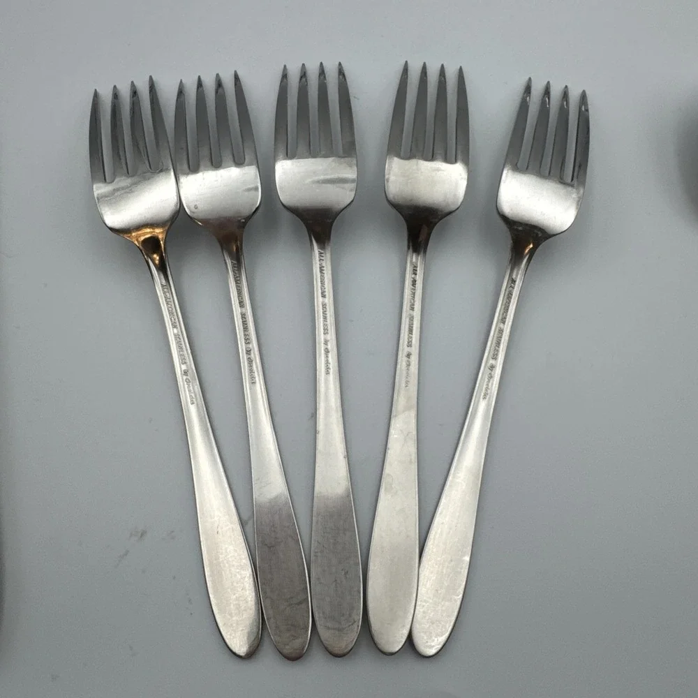 Oneida All American Stainless Glen Cove 5 Dinner Forks